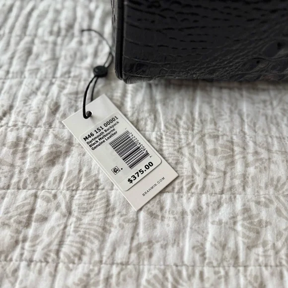 Brahmin Dartmouth Croc-Embossed Genuine Leather Backback in Black Melbourne🖤 NWT - Picture 9 of 11